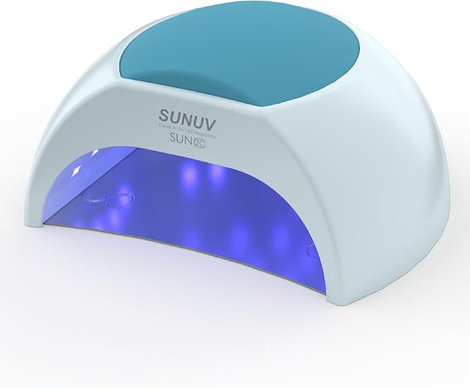 SUNUV UV LED Nail Lamp, UV Light for Gel Nails Professional Nail Dryer Manicure and Pedicure Nail Art Tools for Home Blue