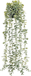 Der Rose Fake Plants Hanging Artificial Faux Plant Potted Eucalyptus Plants for Indoor Boho Bedroom Bathroom Home Wall Shelf Decor
