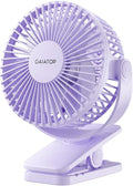 Gaiatop - Portable Clip on Fan, Battery Operated Small Powerful 3 Speeds Quiet 360° Rotation, USB Rechargeable Mini Personal Cooling Fan for Computer