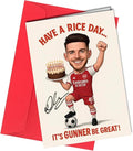 Declan Rice Arsenal Autograph Birthday Card | Funny “Have a Rice Day” | Football Parody Card | Inspired Autograph Design | For Him, Dad, Brother, or Friend | Humorous Football Greeting Card No1992