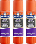 Elmer's Disappearing Purple Glue Sticks | Dries Clear | Great for Schools & Crafting | Washable & Child-Friendly | 6g | 3 Count