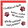 Printperfect - Funny Birthday Card From The Dog Amusing Birthday Card For Dog Owner - “Fur Baby Gift For Dog Mum, Dad, Wife, Husband, Girlfriend, Boyfriend - Hilarious Card For Dog Parents