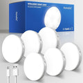 Homelist Motion Sensor Lights Indoor,6 Pack Wireless LED Rechargeable Magnetic Stick on Wall Night Light,Battery Operated USB Charging,Stair, Corridors, Closet, Kitchen Light Under Cabinets Puck Light