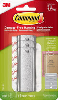 Command Large Universal Frame Hanger, 3-Hangers, 6-Strips, 6-Frame Stabilizer Strips, Decorate Damage