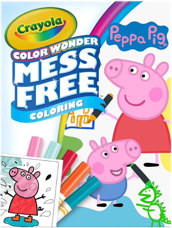 CRAYOLA Peppa Pig Color Wonder Activity Set, Mess Free Peppa Pig Coloring Pages for Toddlers, Travel Activity, Toddler Gifts, Ages 3+