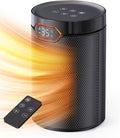 Heater, 1500W PTC Electric with ECO Mode, 4 Heat Settings, Breeze Mode, Thermostat, 24H Timer, Remote Control, Overheat & Tip Over Protection, Portable & Quiet for Home, Office
