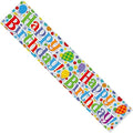 Happy Birthday Banner – Extra Wide Party Decoration with Colourful Balloon Design, Large Reusable Birthday Sign for Kids, Adults, Boys & Girls – Perfect Party Decoration for Celebrations