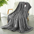 Heated Blanket 130 x 180 cm – Flannel Electric Blanket 6 Heat Settings & 10-Hour Auto-Off Timer, Overheat Protection, Machine Washable, Grey