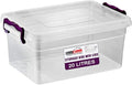Best House Storage Boxes with Lids - Pack of 1 - Clear Plastic Heavy Duty, Stackable Storage Boxes Use for Home, office, Kitchen, Toys and Goods (20 Litres)