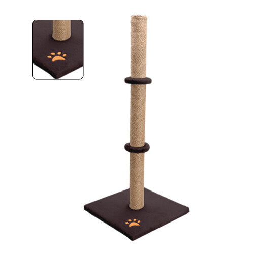 (Brown) Cat Scratching Post Scratcher 90CM Woven Sisal Kitten Pole Scratcher Tree