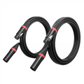 2 Pack 10 Ft XLR Microphone Cables, Cable Male To Female Audio Stable Connection