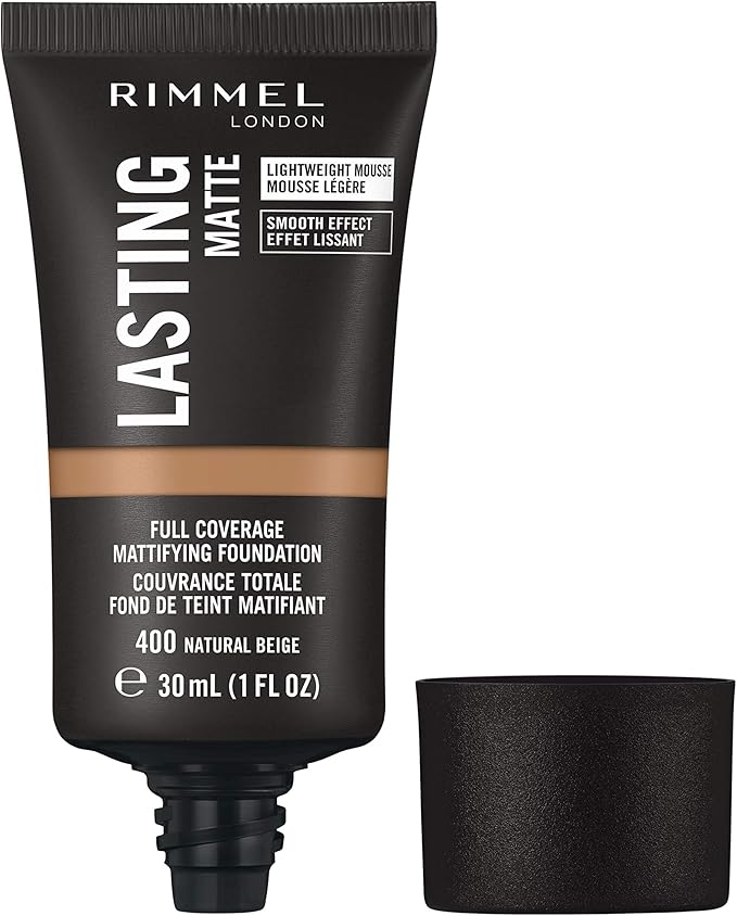 Rimmel Lasting Matte Full Coverage Light-weight Foundation 30ml, 400 Natural Beige