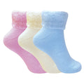 3 Pairs Ladies Warm Soft Thermal Low Cut Ankle Fluffy Winter Bed Socks