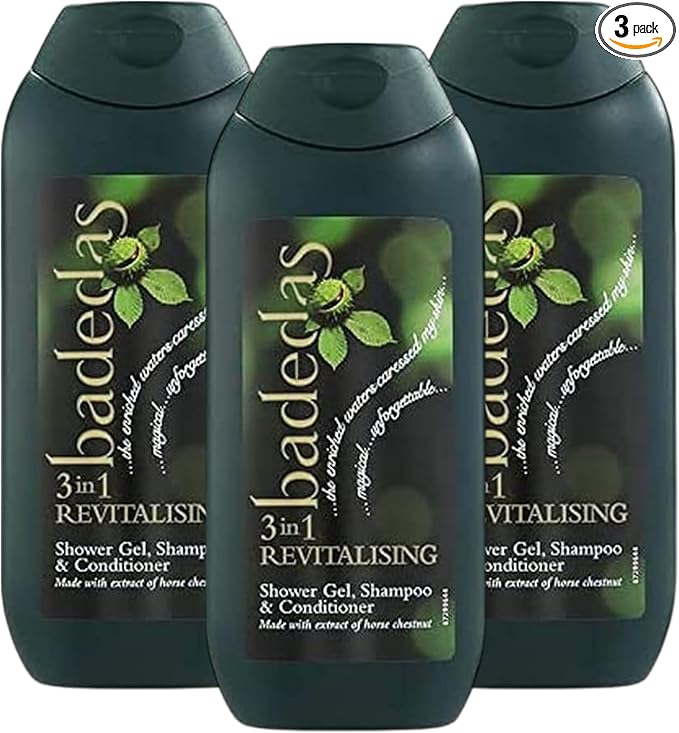 Badedas 3 in 1 Revitalising Shower Gel, Shampoo & Conditioner 200ml | Multipack | Pick a Bundle of 3 or 6 Packs