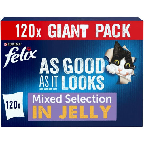 FELIX As Good As it Looks Mixed Selection in Jelly Wet Cat Food 120x100g