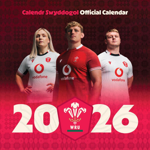 WELSH RUGBY UNION 2026 SQUARE CALENDAR