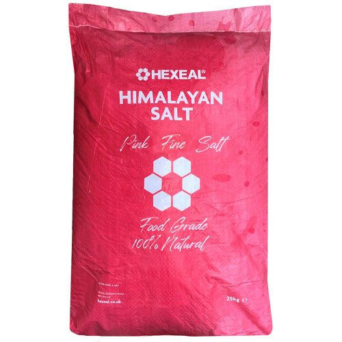 Hexeal Himalayan Pink Salt 25kg â€“ 25kg Bag of 100% Natural Fine Food Grade Salt