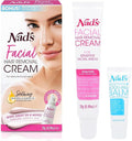 Nad's Facial Hair Removal Cream and Soothing Balm, All Skin Types, Face hair Remover, 28g (packaging may vary)