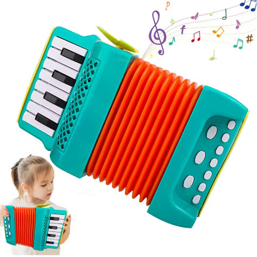 (Green) Accordion for Kids Musical Educational Toys Gifts