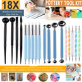 18pcs Professional Polymer Clay Sculpting Tool Pottery Models Art Set