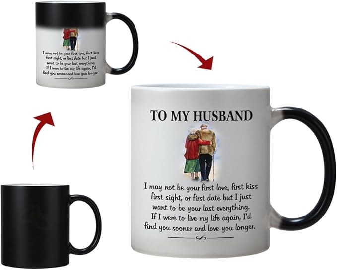 Husband Mug - Funny Heat Change 11-OZ Coffee Cup - Gifts for Husband: Wedding, Valentine's, Christmas, Birthday