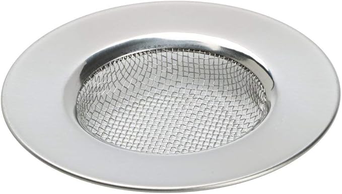TRIXES Sink Strainer for Shower - Plug Hole Hair Catcher - Fits Bath or Kitchen Sink Plugholes - Stainless Steel Mesh Sink Drain Filter - 3 Inch 7.6cm Outer Diameter