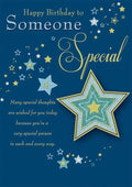 Piccadilly Greetings WONDERFULLY WORDED GLITTER COATED TO SOMEONE SPECIAL BIRTHDAY GREETING CARD