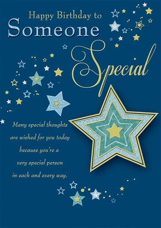 Piccadilly Greetings WONDERFULLY WORDED GLITTER COATED TO SOMEONE SPECIAL BIRTHDAY GREETING CARD