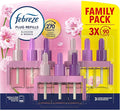 Febreze 3Volution Air Freshener Plug in Refill 60ML Blossom & Breeze, 3 Alternating Scents to Clean Away Odours