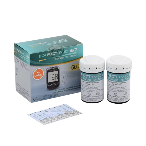 (50 Blood Sugar Test Strips) Exactive EQ Impulse Blood Glucose Monitor Meter Test Strips Lancets