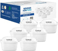 GOLDEN ICEPURE Water Filter Cartridges,Compatible with Brita Maxtra+,Maxtra Plus,Maxtra Pro All-in-1,Brita Marella Jug,Kettle,Mavea, Anna Duomax,Reduce PFAS, PFOA/PFOS, TÜV SÜD, NSF Certified, 6 Pack
