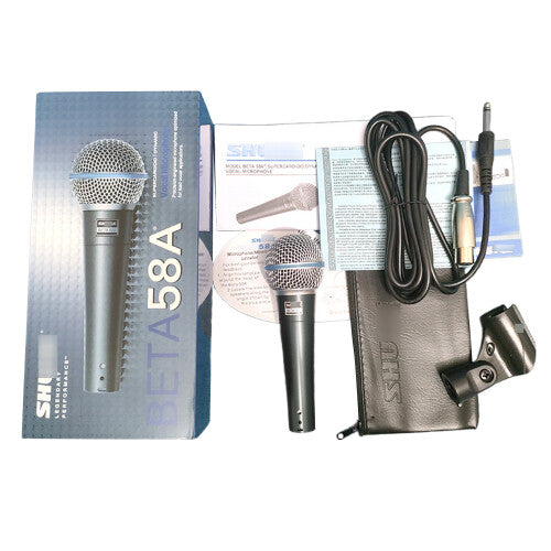For Shure BETA58A Supercardioid Dynamic Microphone Vocal Microphone Wired Mic