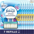 Febreze 3Volution Plug In Air Freshener Refill, Lenor Spring Awakening, 7 Refills (20ML X 7), Odour Fighter & Bathroom Air Freshener, Febreze Plug In Refill 3volution
