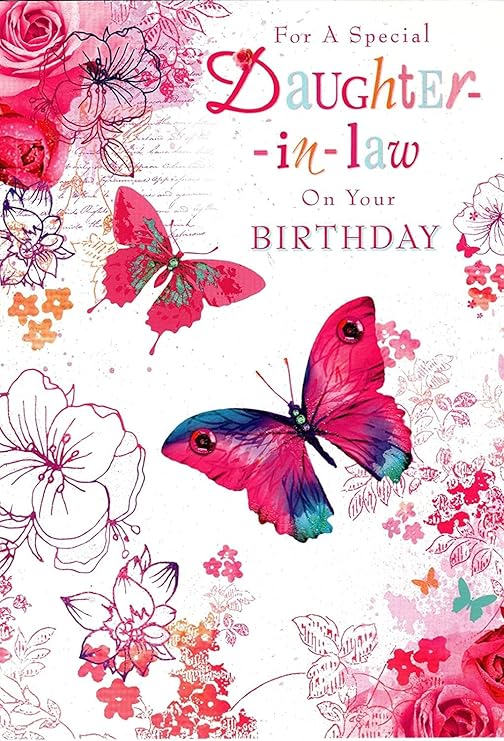 Daughter-In-Law Birthday Card - Butterflies - 7.5" x 5.25" 120