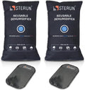 Reusable Car Dehumidifier Bag 1kg with Anti-Slip Dashboard Pad, Silica Gel Moisture Absorber, Colour Change Indicator, Ideal for Vehicles, Prevents Damp and Condensation (2 Pack)