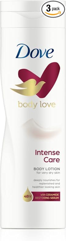 Dove Body Love Intense Care Body Lotion for very dry skin 250ml, Pack of 3