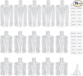 ZGTS 15 Pcs Travel Size Toiletries Bag,Portable Travel Fluid Makeup Packing Bags Refillable Squeeze Pouch for Toiletries Travel Toiletry Containers for Lotion Shampoo Conditioner, Travel Accessories