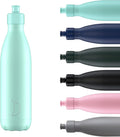 Chilly's Original Sports Bottles - BPA-Free Stainless Steel Reusable Water Bottle - Keeps Cold, Double Walled, Vacuum Insulated - Dishwasher Safe Lid - 500ml - Pastel Green