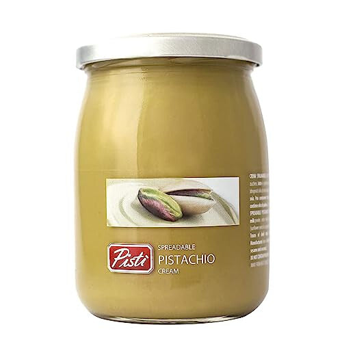 Pisti Sicilian Pistachio Cream Spread, Creamy & Spreadable, Versatile Paste Spread, No Palm Oil or Artificial Ingredients, Artisan Pistachio