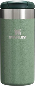 STANLEY 1913 Aerolight Transit Travel Mug 0.35L - Keeps 4 Hours Hot - 6 Hours Cold - Dishwasher Safe - Leakproof - Car Cup Holder Compatible - Insulated Coffee Cup - Hammertone Green