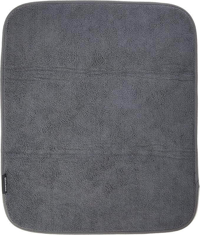 Brabantia 117626 Microfibre Dish Drying Mat, Dark Grey, 47 x 40 x 1 cm