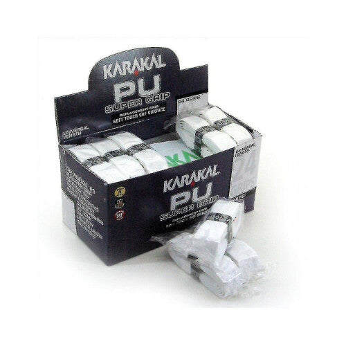 (White) Karakal Pu Super Grip Badminton Tennis Squash Racket Grip X 1
