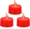 12 Pack LED Tea Lights, Red Light, Red Base[Energy Class A]