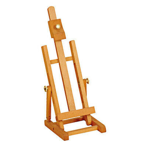 Beechwood Artist Table Top Easel 34cm - Adjustable, Canvas Adapter, Portable Display & Painting Stand B34