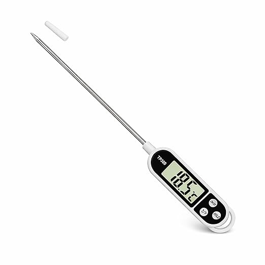 Boulton Digital kitchen Thermometer Cooking food (Battery Included) – Meat Thermometers with Large LCD Screen Accurate Thermometer with Long Probe - ℉/℃ Button for Kitchen Cooking BBQ Water Meat Milk