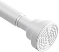 Shower Curtain Pole Extendable Curtain Poles 78-195 Cm Tension Rods For Curtains Extendable No Drill Shower Curtain Rail Non-Slip White Shower Pole for Bathroom Kitchen Bedroom