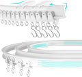 3.5 Meter Flexible Curtain rail track - Heavy duty ceiling curtain track for Bay window, Rooms Divider, Shower curtain rail track - Swish curtain track - Ceiling Mount bay window curtain rail