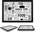 The Magic Toy Shop Wooden Lap Trays with Bean Bag Cushion with Snack Time Design - Large Padded Tray with Cushion for Kids Adults - Multipurpose, Suitable for Food, Work, Art, Studies, TV, Sofa, Bed