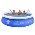 (8Ft Pool) 8/10ft Prompt Set Inflatable Paddling Pool Swimming Pool Family Outdoor Party