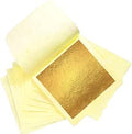 Edible Gold Leaf Edible Cake Decoration 24k Gold Leaf Leafing Sheets Foil Paper for Cakes, Desserts, Chocolate, Art and Craft, Face Masks and Nail Art (10)